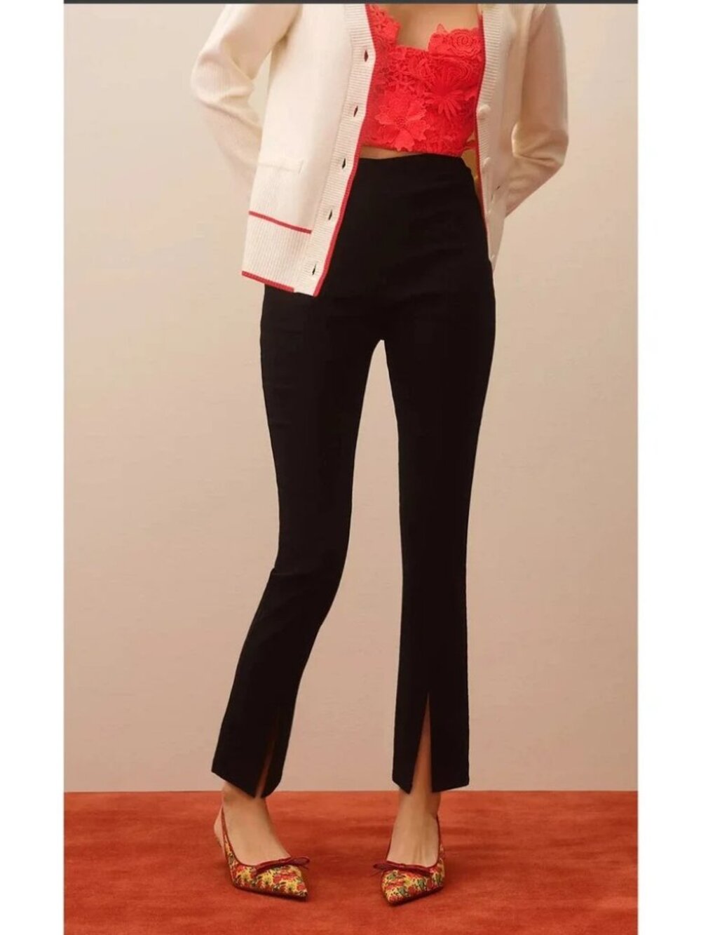Anthropologie Maeve Split Front Pull On Pants